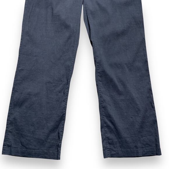 Eileen Fisher Pants Size 14 Dark Gray Linen Blend Straight Leg Pant - Picture 6 of 10